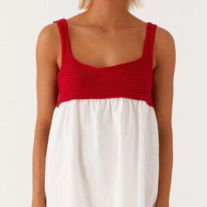 Retro Color Block Square Neck Mini Dress